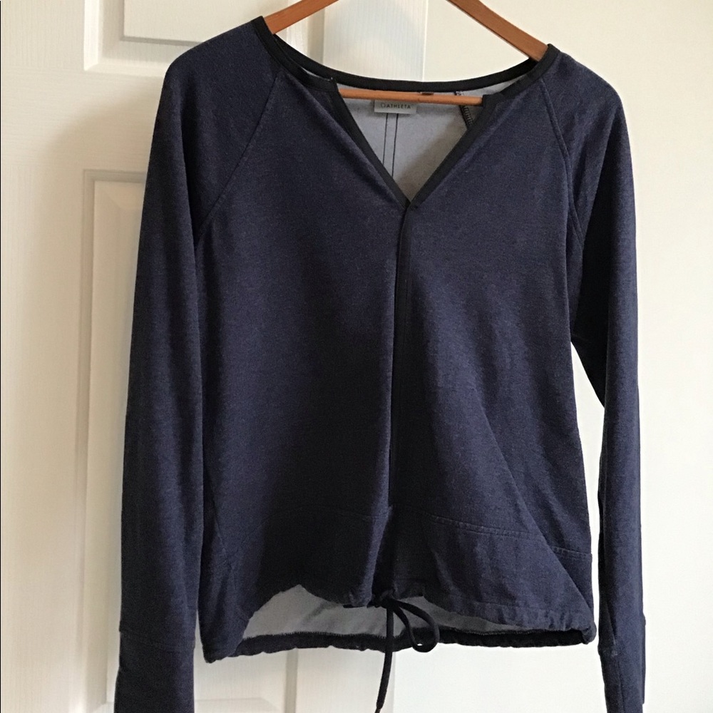 Athleta crop tie sweatshirt